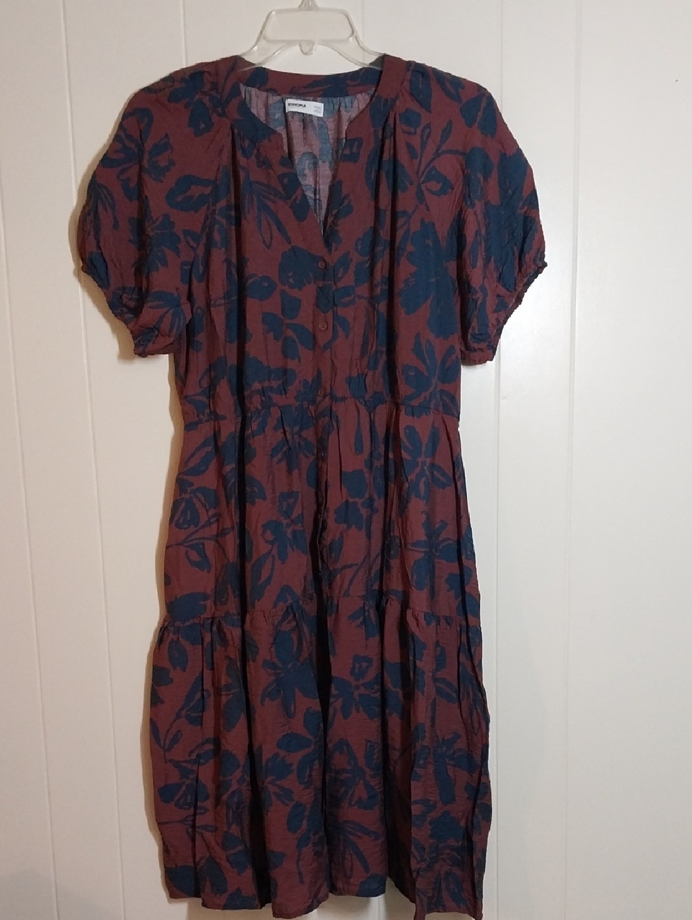 Sonoma Wine Blue Short Sleeve Dress PXXL